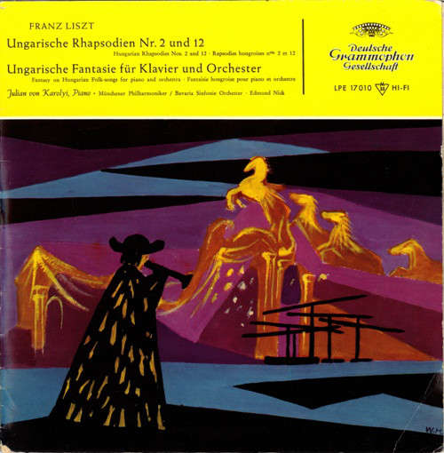 Cover Franz Liszt, Julian von Karolyi - Ungarische Rhapsodien Nr. 2 Und 12 / Ungarische Fantasie Für Klavier Und Orchester (10, Mono, Gat) Schallplatten Ankauf