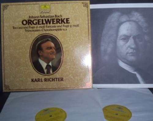 Cover Johann Sebastian Bach, Karl Richter - Orgelwerke (2xLP, RE + Box) Schallplatten Ankauf