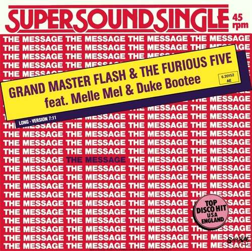 Cover Grandmaster Flash & The Furious Five Feat. Melle Mel & Duke Bootee - The Message (12) Schallplatten Ankauf