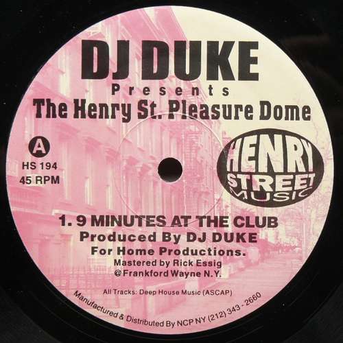 Cover DJ Duke - The Henry St. Pleasure Dome (12) Schallplatten Ankauf