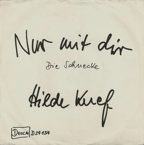 Cover Hilde Knef* - Nur Mit Dir (7, Single) Schallplatten Ankauf