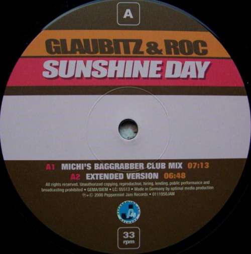 Cover Glaubitz & Roc - Sunshine Day (12) Schallplatten Ankauf