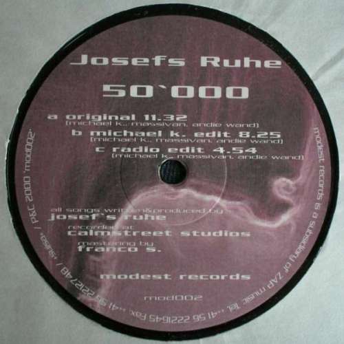 Cover Josef's Ruhe - 50'000 (12) Schallplatten Ankauf