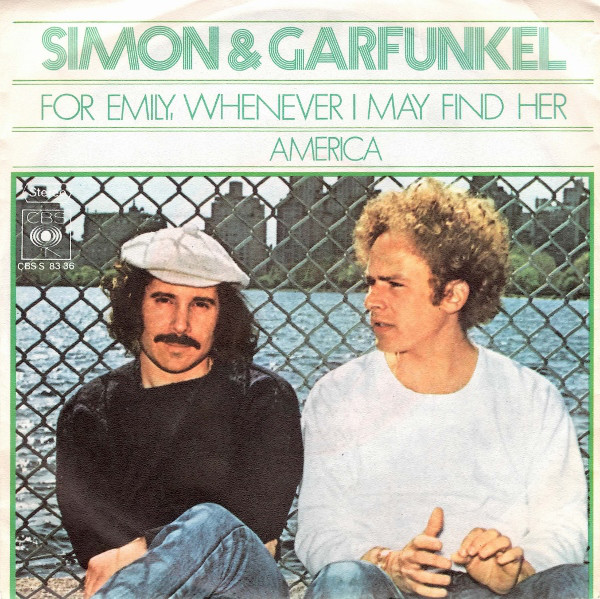 Cover Simon & Garfunkel - For Emily, Whenever I May Find Her / America (7, Single) Schallplatten Ankauf