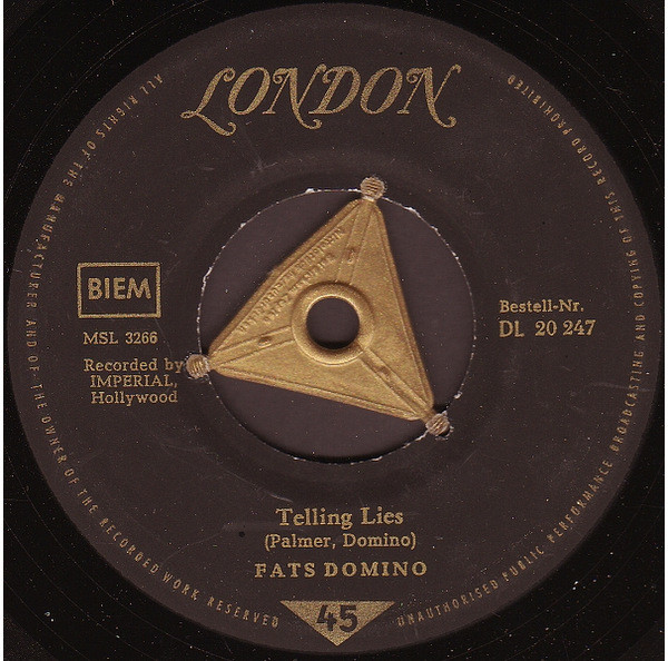 Cover Fats Domino - Telling Lies / When The Saints Go Marching In (7, Single) Schallplatten Ankauf