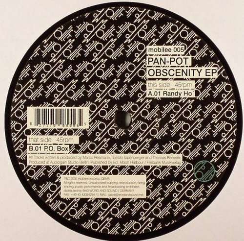Cover Pan-Pot - Obscenity EP (12, EP) Schallplatten Ankauf