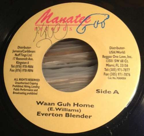 Cover Everton Blender - Waan Guh Home (7) Schallplatten Ankauf