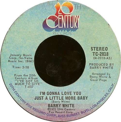 Cover Barry White - I'm Gonna Love You Just A Little More Baby (7, Single, San) Schallplatten Ankauf