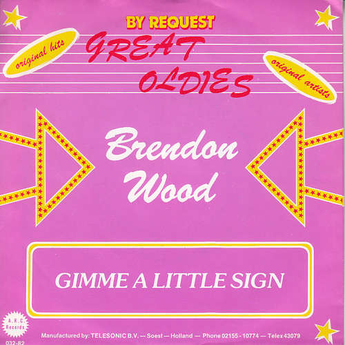 Cover Brendon Wood* / Deon Jackson - Gimme A Little Sign / Love Makes The World Go Round (7, Single) Schallplatten Ankauf