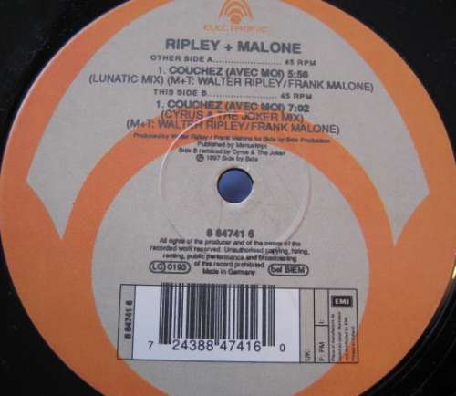 Cover Ripley* + Malone* - Couchez (Avec Moi) (12) Schallplatten Ankauf
