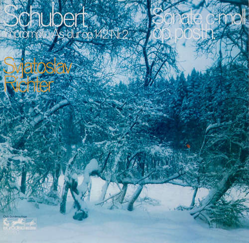 Cover Schubert*, Svjatoslav Richter* - Sonate C-moll Op. Posth. / Impromptu As-dur Op. 142, Nr. 2 (LP, Album, Club) Schallplatten Ankauf