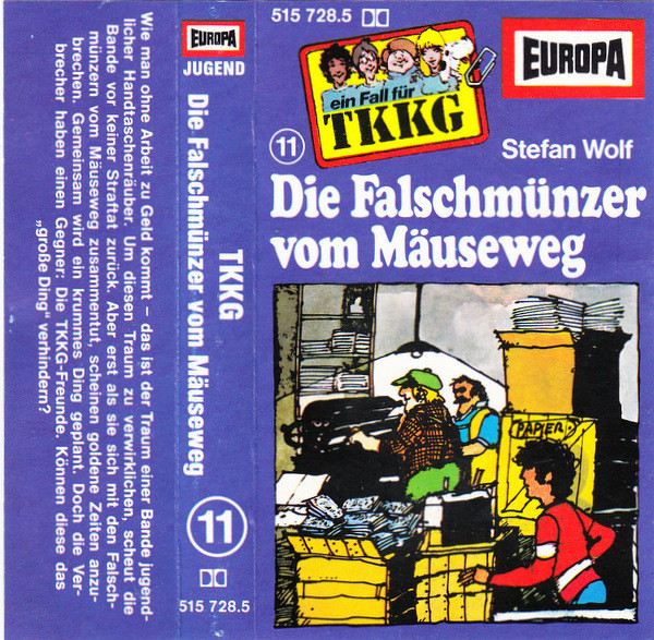 Cover Stefan Wolf - TKKG  11 - Die Falschmünzer Vom Mäuseweg (Cass) Schallplatten Ankauf