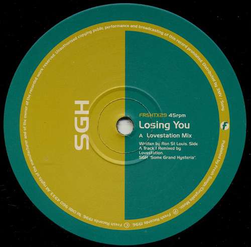 Cover SGH - Losing You (12) Schallplatten Ankauf