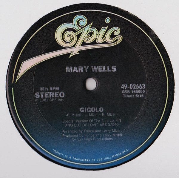 Cover Mary Wells - Gigolo (12) Schallplatten Ankauf