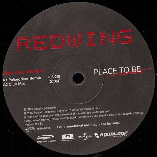 Cover Redwing - Place To Be (12, Promo) Schallplatten Ankauf