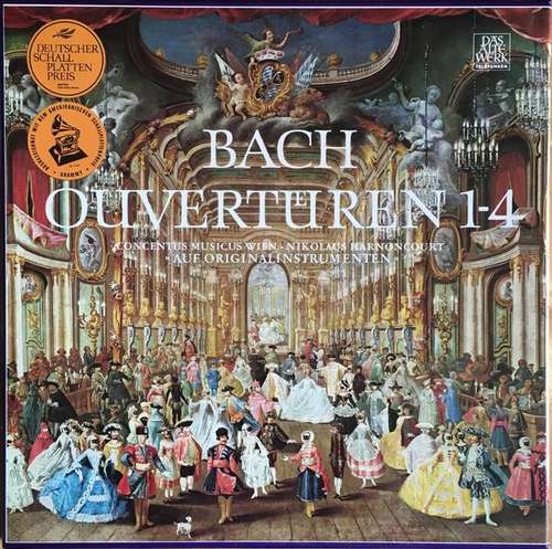 Cover Bach*, Concentus Musicus Wien · Nikolaus Harnoncourt - Ouvertüren 1-4 (Auf Originalinstrumenten) (2xLP, Comp, RE + Box) Schallplatten Ankauf
