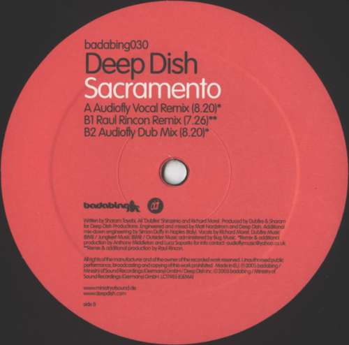 Cover Deep Dish - Sacramento (12) Schallplatten Ankauf
