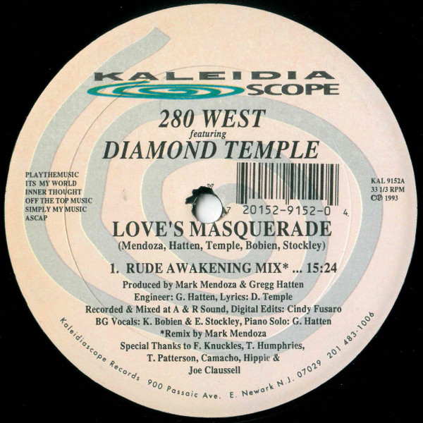 Cover 280 West Featuring Diamond Temple - Love's Masquerade (12) Schallplatten Ankauf
