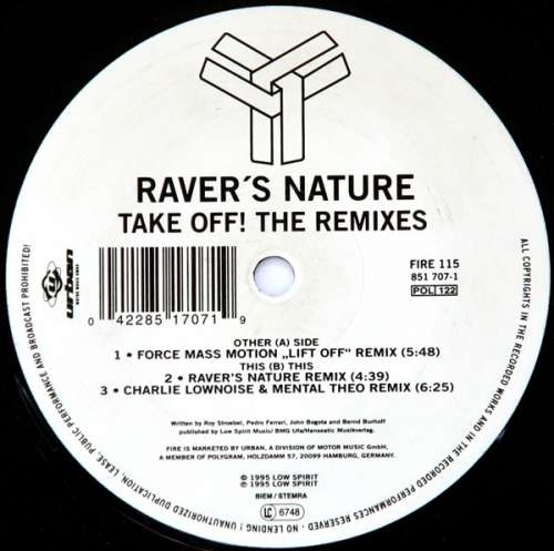 Cover Raver's Nature - Take Off! (The Remixes) (12) Schallplatten Ankauf