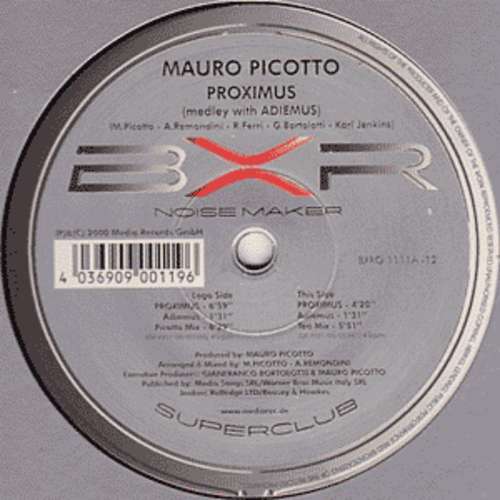 Cover Mauro Picotto - Proximus (Medley With Adiemus) (12) Schallplatten Ankauf