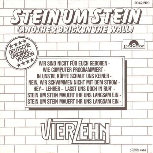 Cover Vierzehn - Stein Um Stein (Another Brick In The Wall) (7, Single) Schallplatten Ankauf