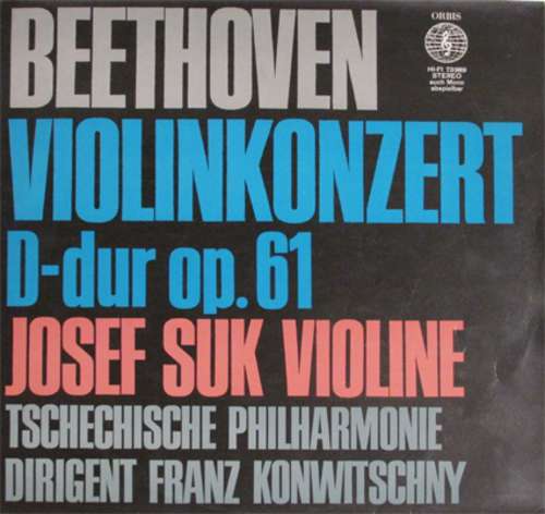 Cover Beethoven* - Josef Suk, Tschechische Philharmonie*, Franz Konwitschny - Violinkonzert D-Dur Op. 61 (LP) Schallplatten Ankauf