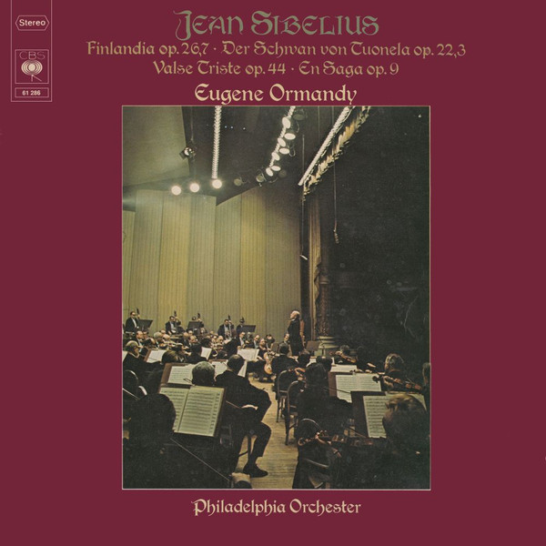 Cover Jean Sibelius - Eugene Ormandy, Philadelphia Orchester* - Finlandia Op. 26,7 - Der Schwan Von Tuonela Op. 22,3 - Valse Triste Op. 44 - En Saga Op. 9 (LP) Schallplatten Ankauf