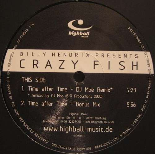 Cover Billy Hendrix Presents Crazy Fish - Time After Time (Remixes) (12) Schallplatten Ankauf