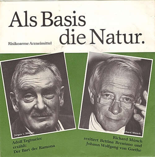 Cover Adolf Tegtmeier / Richard Münch - Als Basis Die Natur (7) Schallplatten Ankauf