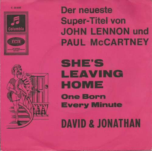 Cover David & Jonathan - She's Leaving Home (7, Single) Schallplatten Ankauf