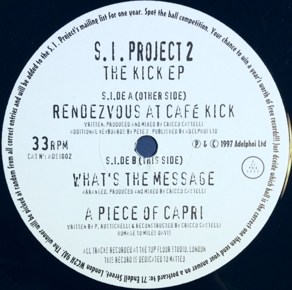 Cover S. I. Projects 2* - The Kick EP (12) Schallplatten Ankauf