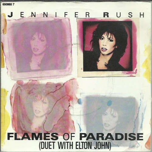 Cover Jennifer Rush With Elton John - Flames Of Paradise (7, Single) Schallplatten Ankauf