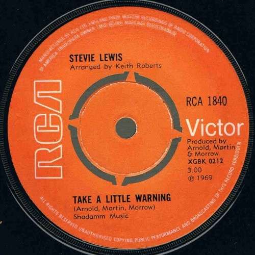 Cover Stevie Lewis - Take A Little Warning (7) Schallplatten Ankauf
