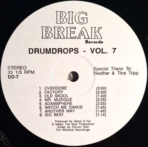 Cover Adam X - Drumdrops - Vol. 7 (12) Schallplatten Ankauf
