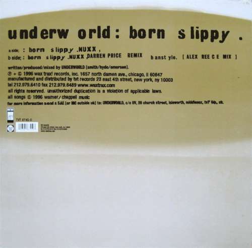Cover Underworld - Born Slippy.NUXX (12) Schallplatten Ankauf