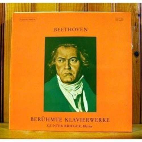 Cover Beethoven*, Günter Krieger - Berühmte Klavierwerke (LP) Schallplatten Ankauf