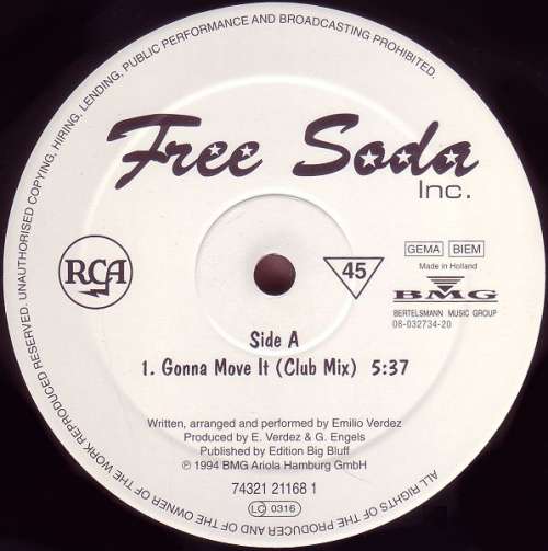 Cover Free Soda Inc. - Gonna Move It (12) Schallplatten Ankauf