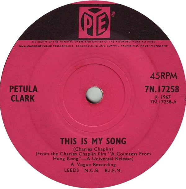Cover Petula Clark - This Is My Song (7, Single, Sol) Schallplatten Ankauf