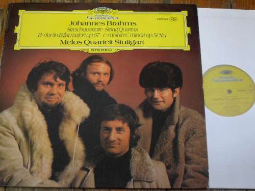 Cover Johannes Brahms, Melos Quartett Stuttgart* - Streichquartette - String Quartets: B-Dur (In B-Flat Major) Op. 67; C-Moll (In C Minor) Op. 51 Nr. 1 (LP) Schallplatten Ankauf