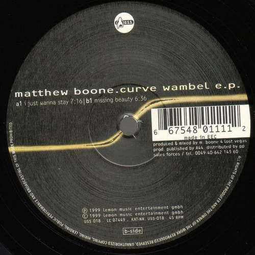 Cover Matthew Boone - Curve Wambel E.P. (12, EP) Schallplatten Ankauf