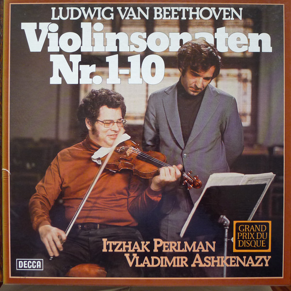 Cover Ludwig Van Beethoven, Itzhak Perlman • Vladimir Ashkenazy - Violinsonaten Nr. 1-10 (5xLP, Blu + Box) Schallplatten Ankauf