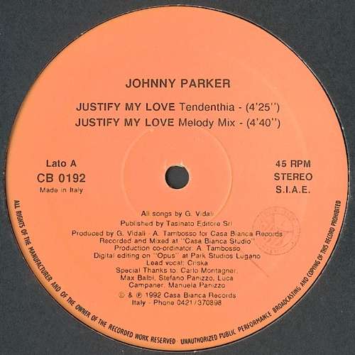 Cover Justify My Love Schallplatten Ankauf