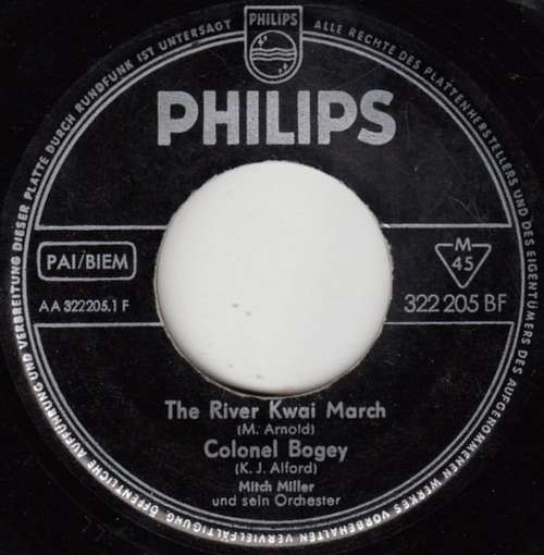 Cover Mitch Miller Und Sein Orchester* - The River Kwai March / Colonel Bogey / Hey Little Baby (7, Single) Schallplatten Ankauf