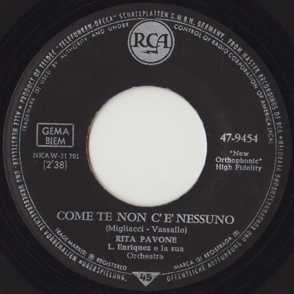 Cover Rita Pavone - Come Te Non C'e' Nessuno (7, Single) Schallplatten Ankauf