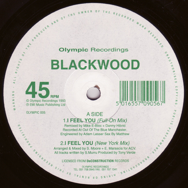 Cover Blackwood - I Feel You (12) Schallplatten Ankauf