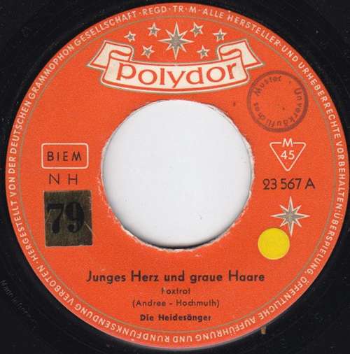 Cover Die Heidesänger - Junges Herz Und Graue Haare (7, Single, Mono) Schallplatten Ankauf