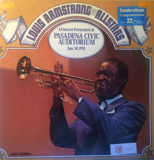 Cover Louis Armstrong And The All-Stars* - A Concert Presented At Pasadena Civic Auditorium / Satchmo On Stage (2xLP, Comp, Gat) Schallplatten Ankauf