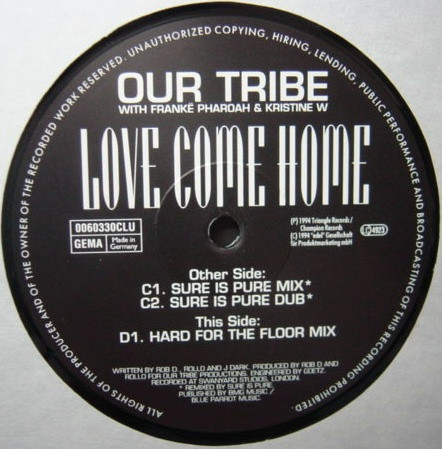 Cover Our Tribe With Frankë Pharoah & Kristine W - Love Come Home (2x12) Schallplatten Ankauf