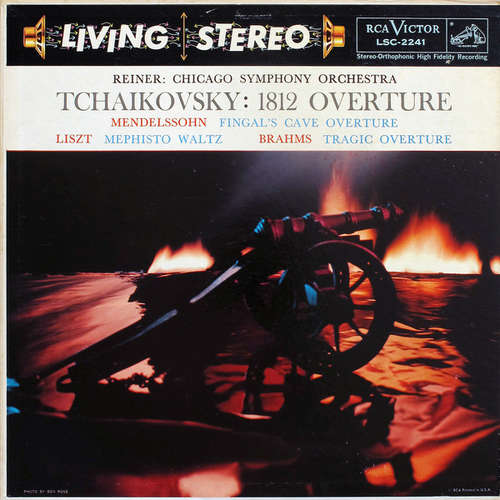 Cover Tchaikovsky*, Mendelssohn*, Liszt*, Brahms* / The Chicago Symphony Orchestra / Reiner* - 1812 Overture / Fingal's Cave Overture / Mephisto Waltz / Tragic Overture (LP, Album, Ind) Schallplatten Ankauf