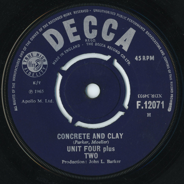 Cover Unit Four Plus Two - Concrete And Clay (7, Single) Schallplatten Ankauf